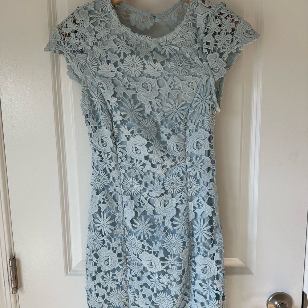 Backless Blue Dress